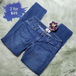 Paige skyline ankle peg mid wash jeans